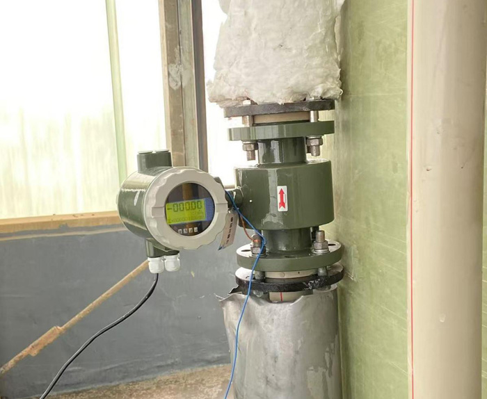 钢铁厂电磁流量计冷却工艺使用现场